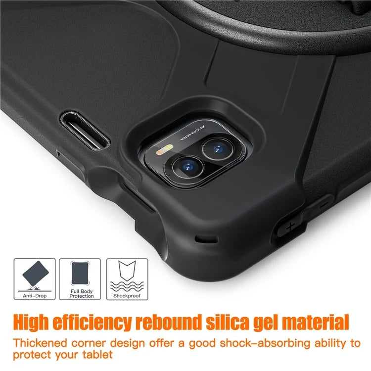 For Xiaomi Pad 5 / Pad 5 Pro Case Kickstand PC+Silicone Rugged Tablet Cover with Hand Strap