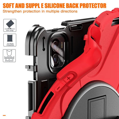 For Xiaomi Pad 5 / Pad 5 Pro Case Kickstand PC+Silicone Rugged Tablet Cover with Hand Strap