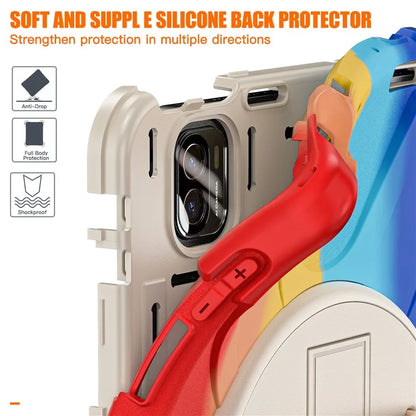 For Xiaomi Pad 5 / Pad 5 Pro Case Kickstand PC+Silicone Rugged Tablet Cover with Hand Strap