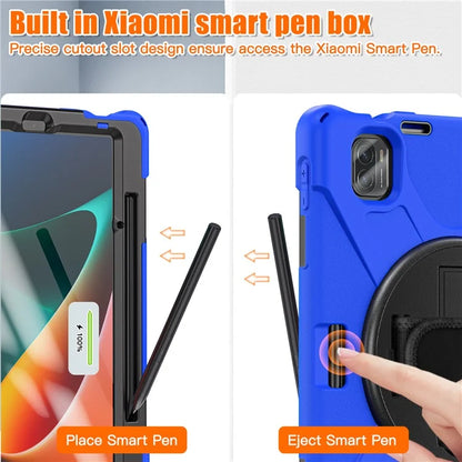 For Xiaomi Pad 5 / Pad 5 Pro Case Kickstand PC+Silicone Rugged Tablet Cover with Hand Strap