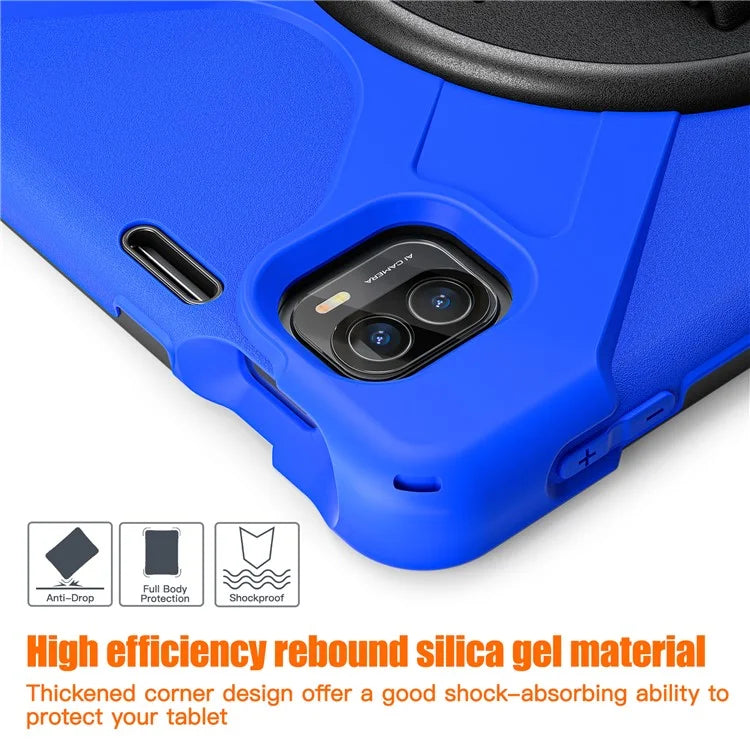 For Xiaomi Pad 5 / Pad 5 Pro Case Kickstand PC+Silicone Rugged Tablet Cover with Hand Strap