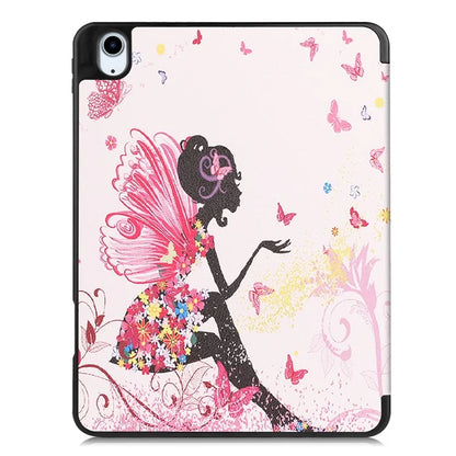 For iPad Air 11 (2024) Case Pattern Printing Protective Cover with Pen Slot and Tri-fold Stand
