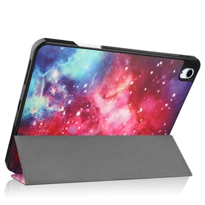 For iPad Air 11 (2024) Case Pattern Printing Protective Cover with Pen Slot and Tri-fold Stand