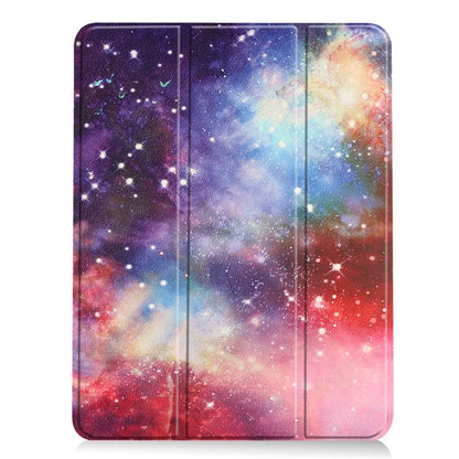 For iPad Air 11 (2024) Case Pattern Printing Protective Cover with Pen Slot and Tri-fold Stand