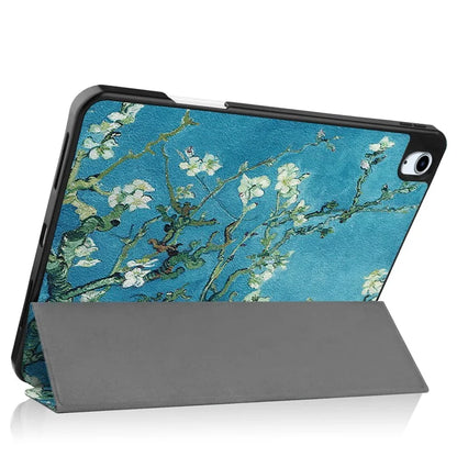 For iPad Air 11 (2024) Case Pattern Printing Protective Cover with Pen Slot and Tri-fold Stand