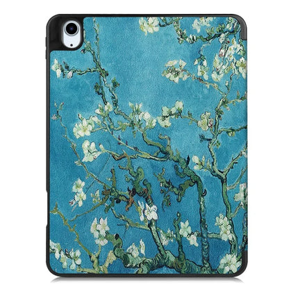 For iPad Air 11 (2024) Case Pattern Printing Protective Cover with Pen Slot and Tri-fold Stand