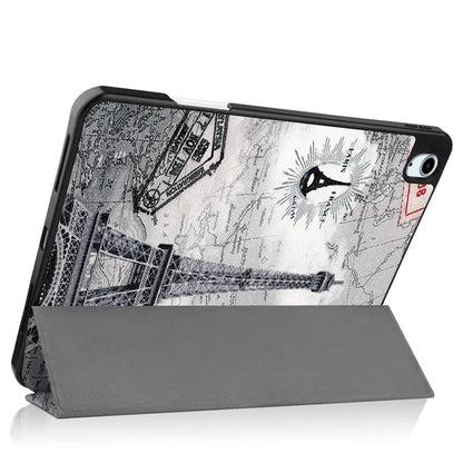 For iPad Air 11 (2024) Case Pattern Printing Protective Cover with Pen Slot and Tri-fold Stand