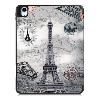 For iPad Air 11 (2024) Case Pattern Printing Protective Cover with Pen Slot and Tri-fold Stand