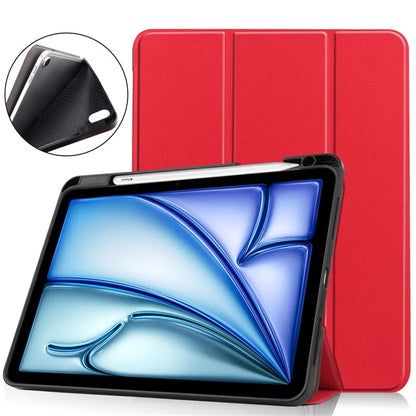 For iPad Air 11 (2024) Case Tri-fold Stand Protective Tablet Cover with Pen Slot