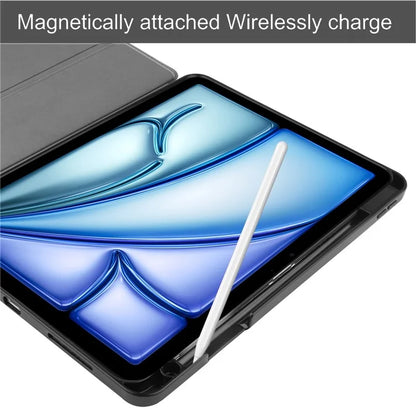 For iPad Air 11 (2024) Case Tri-fold Stand Protective Tablet Cover with Pen Slot