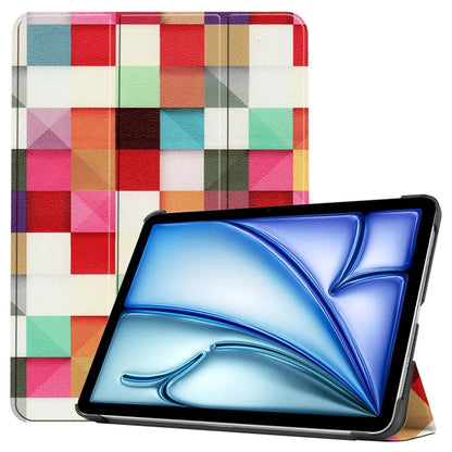 For iPad Air 11 (2024) Case Trifold Stand Pattern Auto Wake /  Sleep Tablet Cover