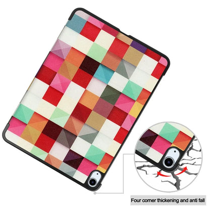 For iPad Air 11 (2024) Case Trifold Stand Pattern Auto Wake /  Sleep Tablet Cover