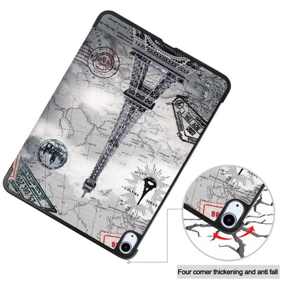 For iPad Air 11 (2024) Case Trifold Stand Pattern Auto Wake /  Sleep Tablet Cover