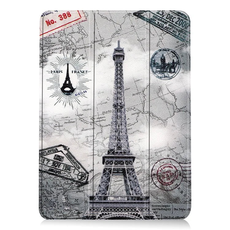 For iPad Air 11 (2024) Case Trifold Stand Pattern Auto Wake /  Sleep Tablet Cover