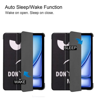 For iPad Air 11 (2024) Case Trifold Stand Pattern Auto Wake /  Sleep Tablet Cover