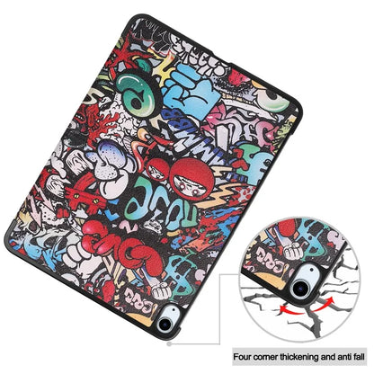 For iPad Air 11 (2024) Case Trifold Stand Pattern Auto Wake /  Sleep Tablet Cover