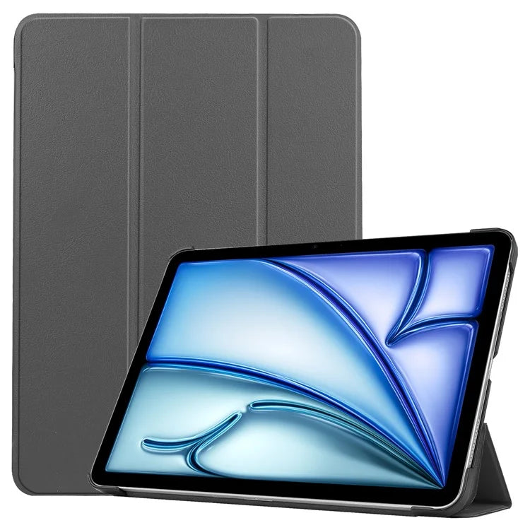 For iPad Air 11 (2024) Case PU Leather Protective Tri-fold Stand Smart Cover