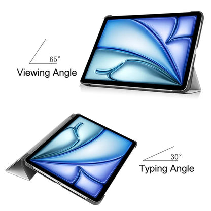 For iPad Air 11 (2024) Case PU Leather Protective Tri-fold Stand Smart Cover