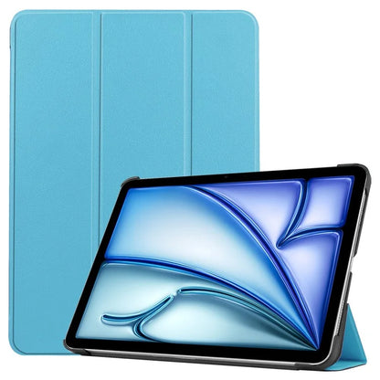 For iPad Air 11 (2024) Case PU Leather Protective Tri-fold Stand Smart Cover