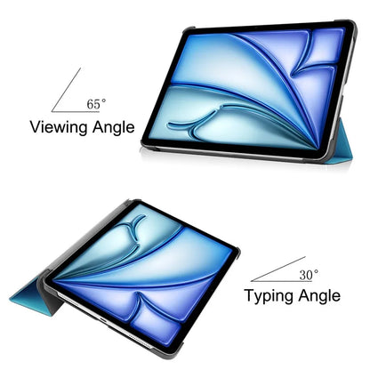 For iPad Air 11 (2024) Case PU Leather Protective Tri-fold Stand Smart Cover