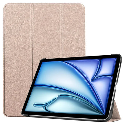 For iPad Air 11 (2024) Case PU Leather Protective Tri-fold Stand Smart Cover