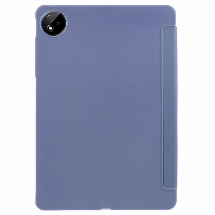 For vivo Pad3 Pro PU Leather Case Soft Silicone Tablet Cover Tri-fold Stand Protective Shell