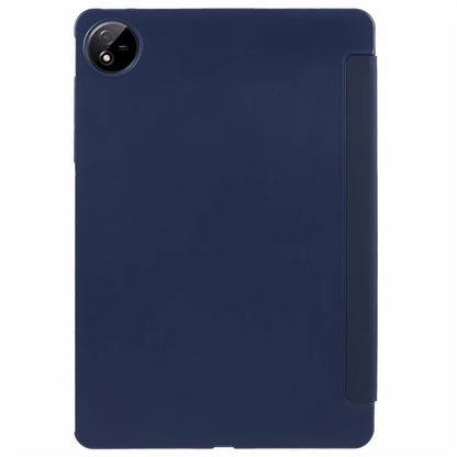 For vivo Pad3 Pro PU Leather Case Soft Silicone Tablet Cover Tri-fold Stand Protective Shell