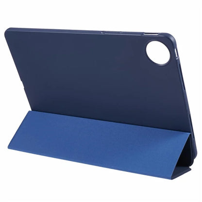 For vivo Pad3 Pro PU Leather Case Soft Silicone Tablet Cover Tri-fold Stand Protective Shell