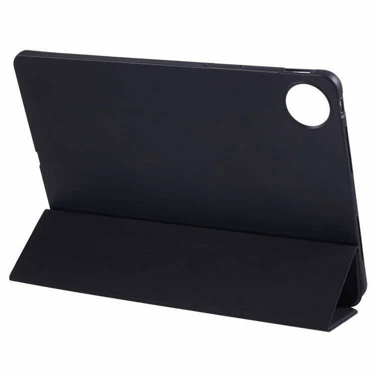 For vivo Pad3 Pro PU Leather Case Soft Silicone Tablet Cover Tri-fold Stand Protective Shell