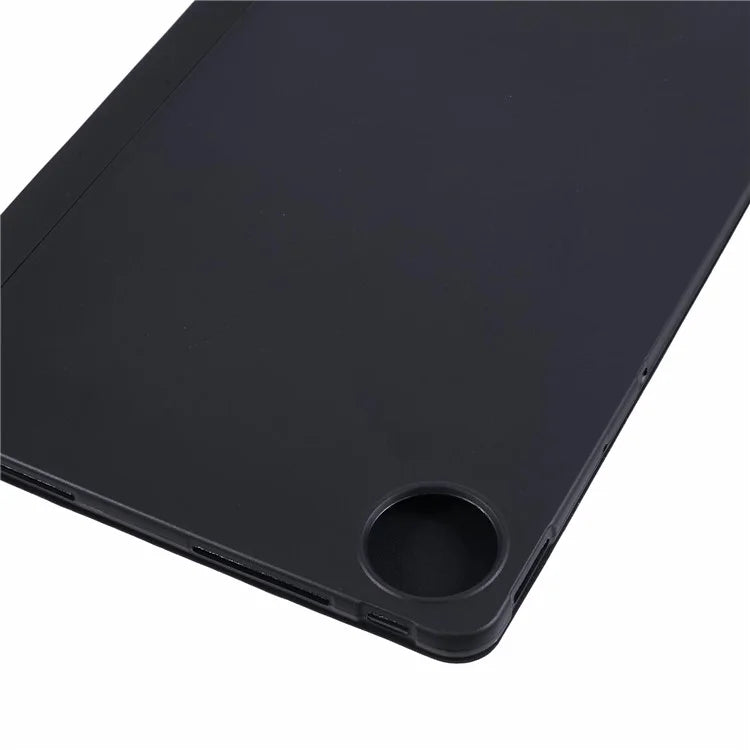 For vivo Pad3 Pro PU Leather Case Soft Silicone Tablet Cover Tri-fold Stand Protective Shell