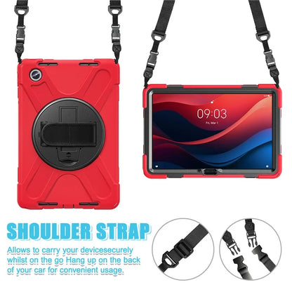 For Lenovo Tab M11 TB-330FU / 331FC / Xiaoxin Pad 11 2024 Case PC+Silicone Tablet Cover with Shoulder Strap