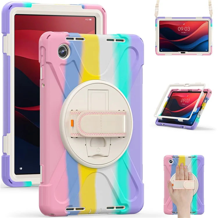For Lenovo Tab M11 TB-330FU / 331FC / Xiaoxin Pad 11 2024 Case PC+Silicone Tablet Cover with Shoulder Strap