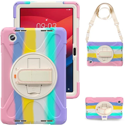 For Lenovo Tab M11 TB-330FU / 331FC / Xiaoxin Pad 11 2024 Case PC+Silicone Tablet Cover with Shoulder Strap