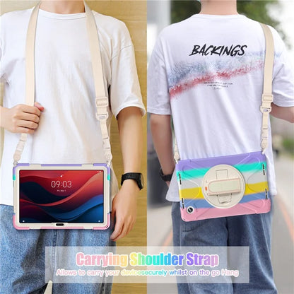 For Lenovo Tab M11 TB-330FU / 331FC / Xiaoxin Pad 11 2024 Case PC+Silicone Tablet Cover with Shoulder Strap
