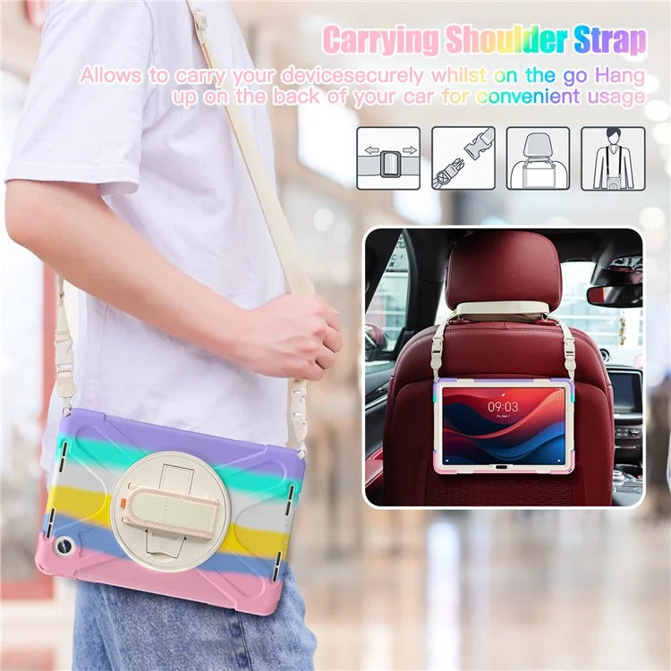 For Lenovo Tab M11 TB-330FU / 331FC / Xiaoxin Pad 11 2024 Case PC+Silicone Tablet Cover with Shoulder Strap