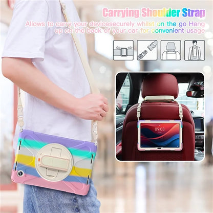 For Lenovo Tab M11 TB-330FU / 331FC / Xiaoxin Pad 11 2024 Case PC+Silicone Tablet Cover with Shoulder Strap