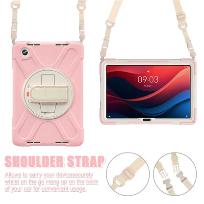 For Lenovo Tab M11 TB-330FU / 331FC / Xiaoxin Pad 11 2024 Case PC+Silicone Tablet Cover with Shoulder Strap