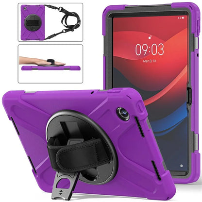 For Lenovo Tab M11 TB-330FU / 331FC / Xiaoxin Pad 11 2024 Case PC+Silicone Tablet Cover with Shoulder Strap
