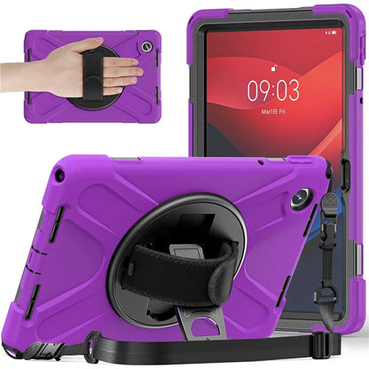 For Lenovo Tab M11 TB-330FU / 331FC / Xiaoxin Pad 11 2024 Case PC+Silicone Tablet Cover with Shoulder Strap