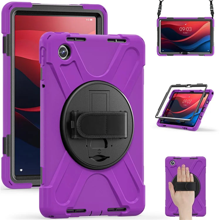 For Lenovo Tab M11 TB-330FU / 331FC / Xiaoxin Pad 11 2024 Case PC+Silicone Tablet Cover with Shoulder Strap