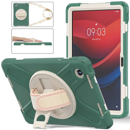 For Lenovo Tab M11 TB-330FU / 331FC / Xiaoxin Pad 11 2024 Case PC+Silicone Tablet Cover with Shoulder Strap