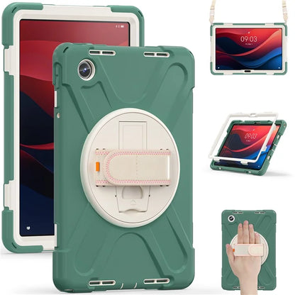 For Lenovo Tab M11 TB-330FU / 331FC / Xiaoxin Pad 11 2024 Case PC+Silicone Tablet Cover with Shoulder Strap