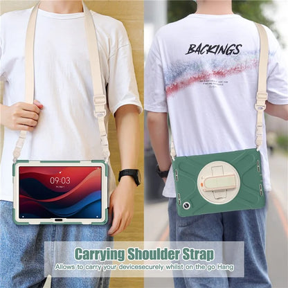 For Lenovo Tab M11 TB-330FU / 331FC / Xiaoxin Pad 11 2024 Case PC+Silicone Tablet Cover with Shoulder Strap