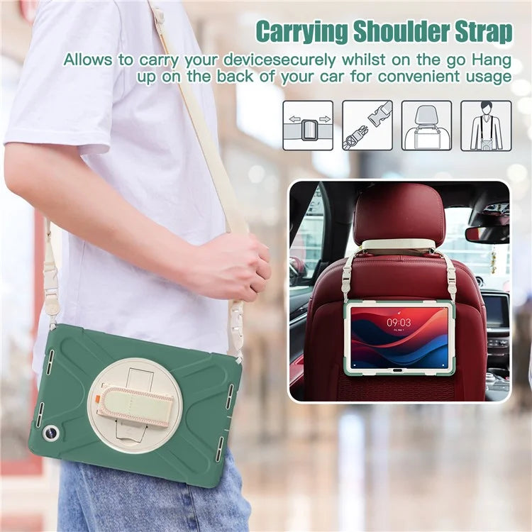 For Lenovo Tab M11 TB-330FU / 331FC / Xiaoxin Pad 11 2024 Case PC+Silicone Tablet Cover with Shoulder Strap