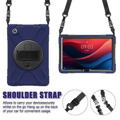 For Lenovo Tab M11 TB-330FU / 331FC / Xiaoxin Pad 11 2024 Case PC+Silicone Tablet Cover with Shoulder Strap