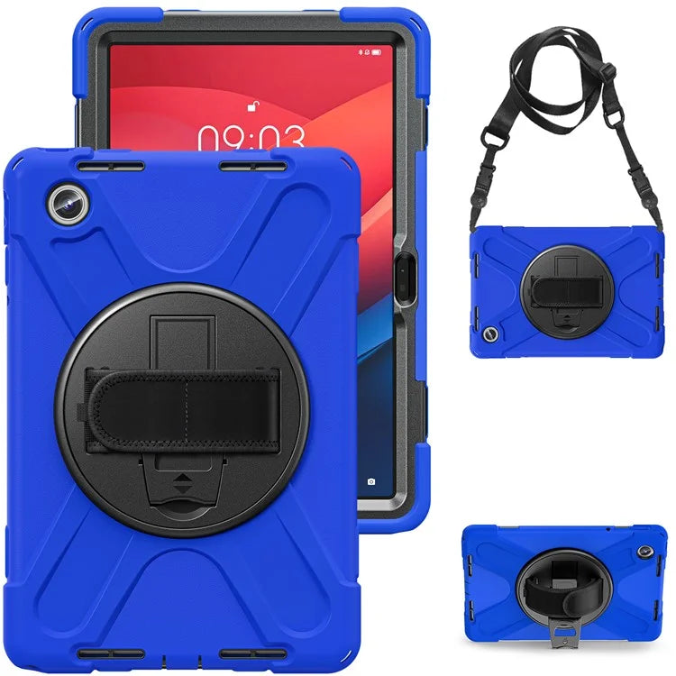 For Lenovo Tab M11 TB-330FU / 331FC / Xiaoxin Pad 11 2024 Case PC+Silicone Tablet Cover with Shoulder Strap