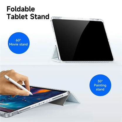 DUX DUCIS Unid Series For iPad Air 13 (2024) / Pro 12.9 inch (2022) / (2021) / (2020) / (2018) Case TPU+PC+PU Clear Tablet Cover