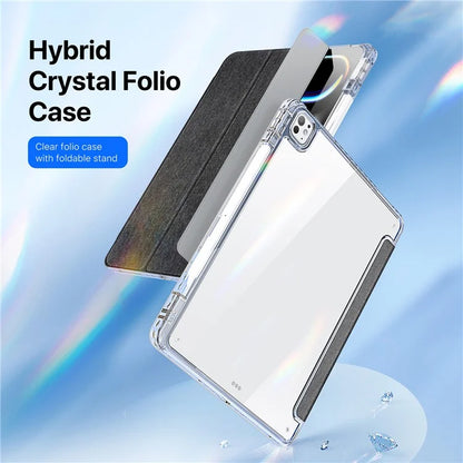 DUX DUCIS Unid Series For iPad Pro 13 (2024) Clear Tablet Case TPU+PC+PU Auto Wake / Sleep Cover with Pen Slot
