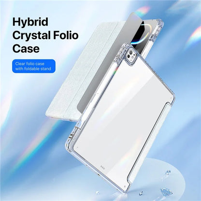 DUX DUCIS Unid Series For iPad Pro 13 (2024) Clear Tablet Case TPU+PC+PU Auto Wake / Sleep Cover with Pen Slot