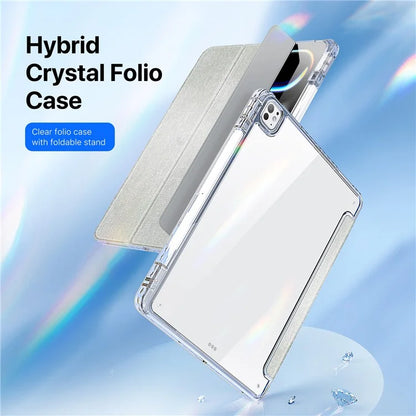 DUX DUCIS Unid Series For iPad Pro 13 (2024) Clear Tablet Case TPU+PC+PU Auto Wake / Sleep Cover with Pen Slot